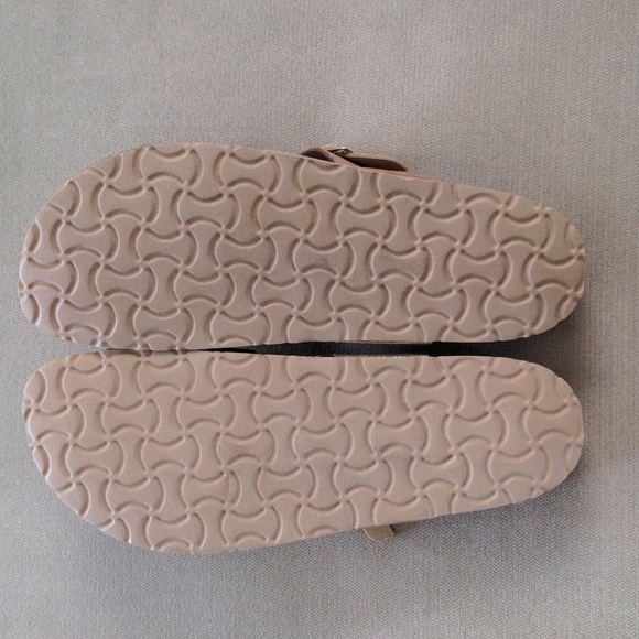 Bos. & Co. Parr Slip on Sandal in Brandy Nubuck and Gold Multi Lux Size 42/11 - Picture 5 of 7